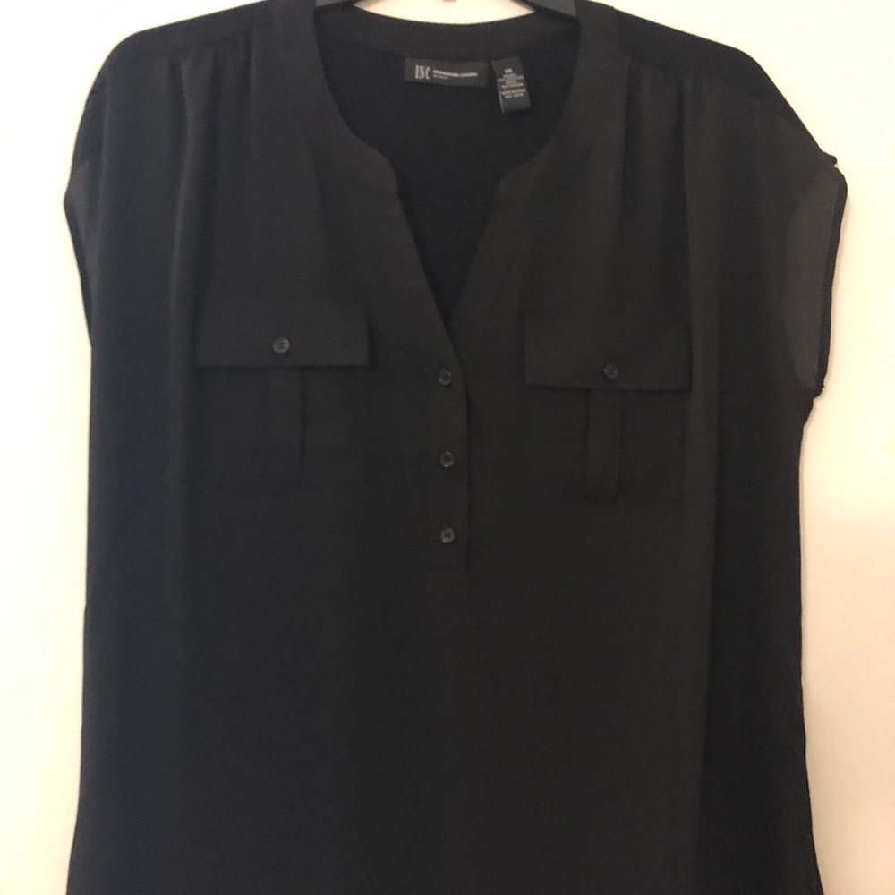 Womens Plus 0X Black Sleeveless Blouse by INC